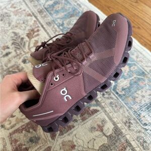 On Running Burgundy Athletic Shoes